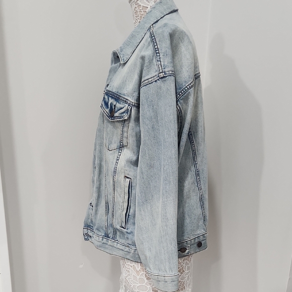 Free People Light Blue Jean Jacket - Picture 3 of 9